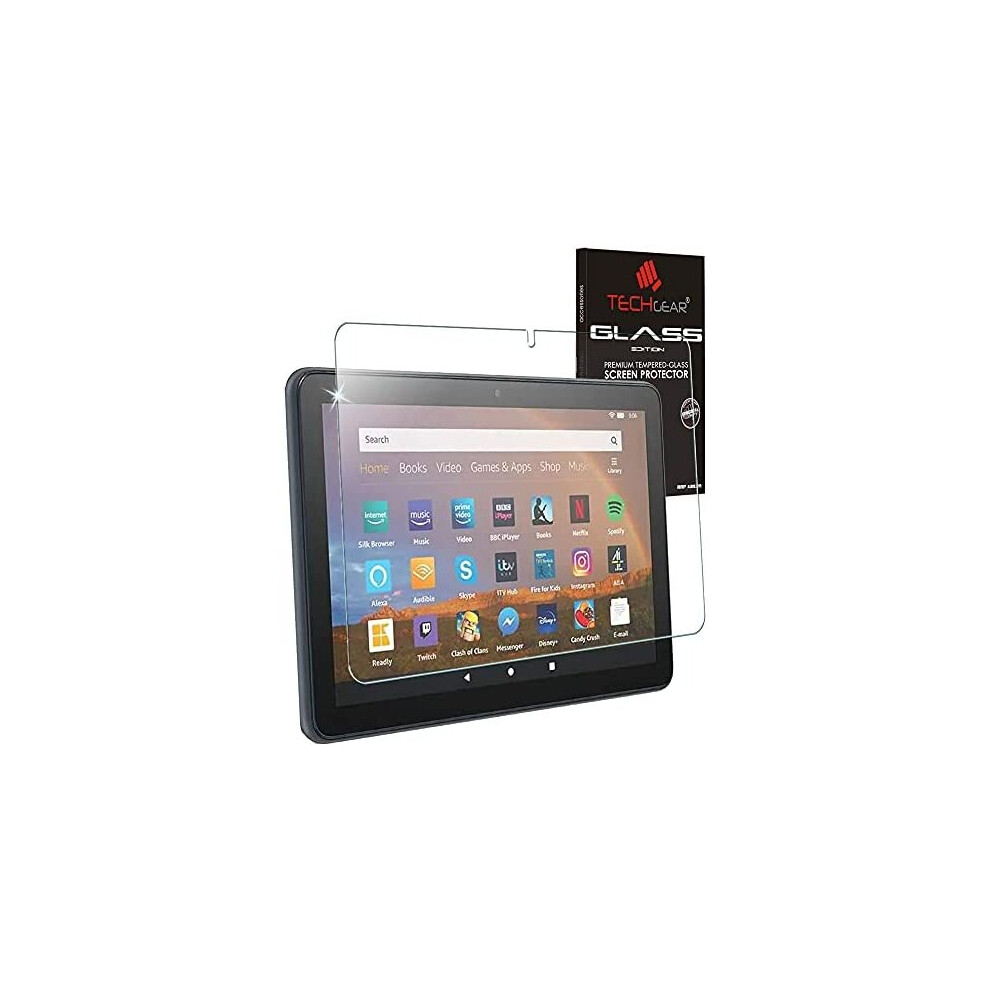 Techgear Tempered Glass Screen Protector For All New Amazon Fire Hd 10" / Hd 10" Plus Tablets (2021 / 11Th Generation [9H Toughness] [Hd Clarity]