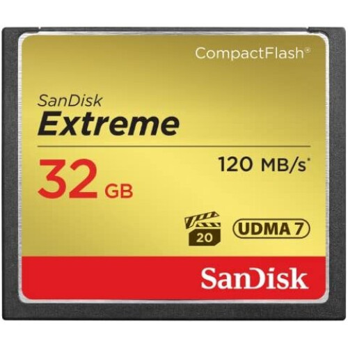 SanDisk SanDisk Extreme 32 GB UDMA7 CompactFlash Card - Black/Gold