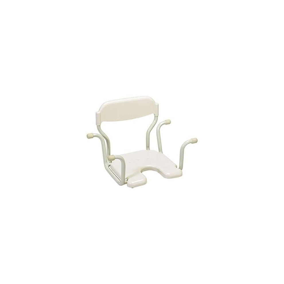 Homecraft White Suspended Bath Seat, Bathing Aid For Elderly, Bathroom Assistance With Padded Seat, Aluminium Lightweight Frame,