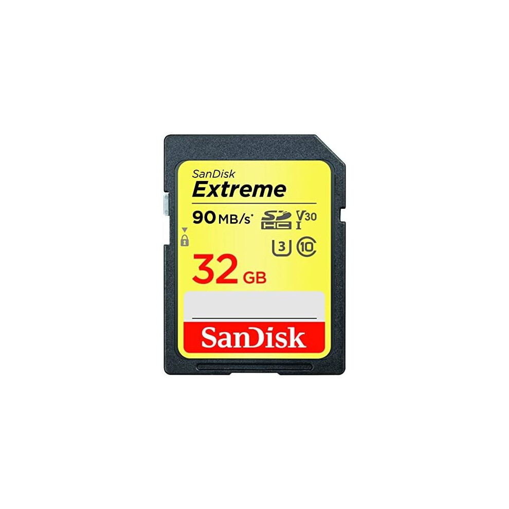 SanDisk Extreme Â SDSDXVE-032G-GNCIN 32 GB SDHC Class 10 U3 V30 Memory Card , yellow