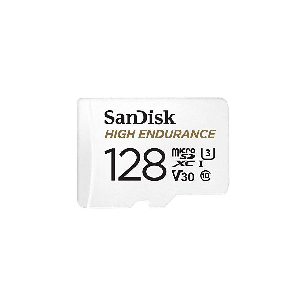 Sandisk High Endurance 128Gb Microsdxc Card + Sd Adapter For Dashcams & Home Monitoring - 100Mb/S Read, 40Mb/S Write, Class 10 U3 V30, 20,000 Hrs 619659173104