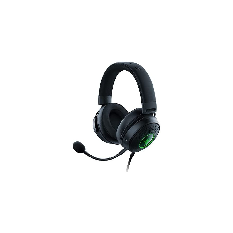 Razer Kraken V3 - Wired USB Gaming Headset with Razer Chroma RGB (TriForce 50mm Drivers, THX Spatial Audio, HyperClear Cardioid Mic, Chroma RGB) Black