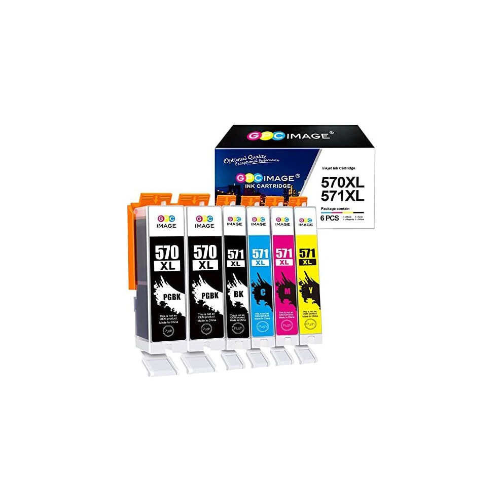 Compatible GPC Image Ink Cartridges Replacement for Canon PGI-570XL CLI-571XL  with PIXMA MG5700 MG5750 MG5751 MG6850 MG6851 TS5050 TS5051 TS6050