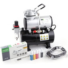 Fengda Airbrush Kit with Compressor Set FD-186K with compressor FD-186, Airbrush BD-130 and accessories