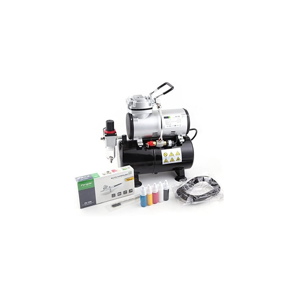 Fengda Airbrush Kit with Compressor Set FD-186K with compressor FD-186, Airbrush BD-130 and accessories