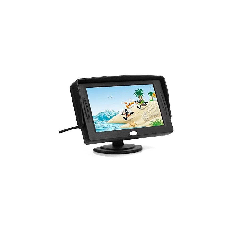 Bw 4.3" Tft Lcd Color Monitor 16: 9 For Car Reversing Parking Rearview Camera Gps 700371797638