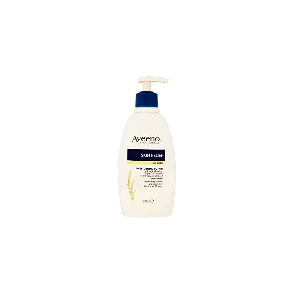 Aveeno Skin Relief Moisturising Body Lotion with Shea Butter (300ml) - Pack of 2 by Aveeno