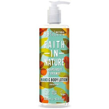 Faith In Nature Natural Grapefruit and Orange Hand and Body Lotion, Energising, Vegan and Cruelty Free, No SLS or Parabens, 400 ml