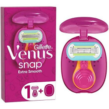Gillette Venus Extra Smooth Snap Scheermes voor dames + 1 navullingen voor scheermesjes, minihandvat, Lubrastrip met een vleugje avocado-olie