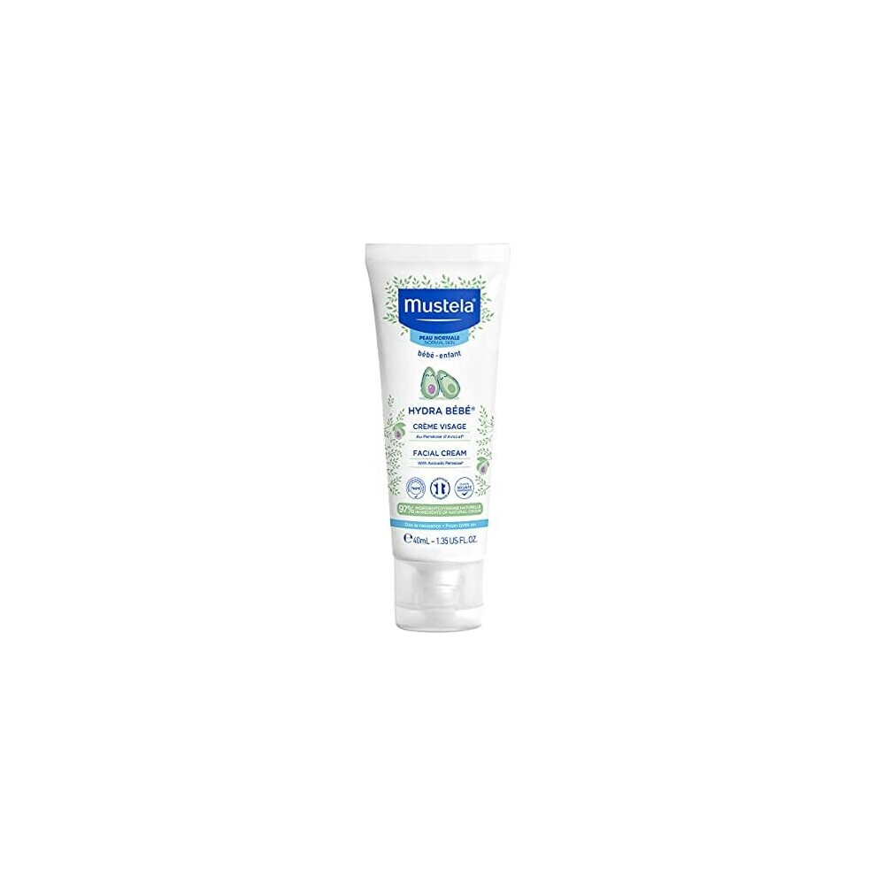 Mustela Cream Hydra Bebe Facial 40Ml - Gentle Daily Moisturizer For Baby's Delicate Skin