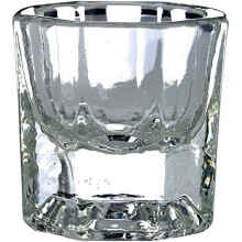 Clear Glass Dappen Dish Pot For Acrylic Nail Art Mixing Eyebrow Tint Octagonal