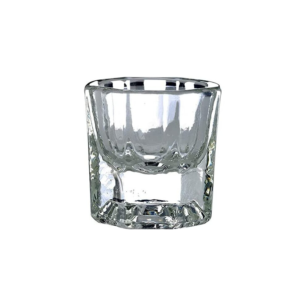 Glamified , Glam Clear Glass Dappen Dish Pot For Acrylic Nail Art Mixing Eyebrow Tint Octagonal