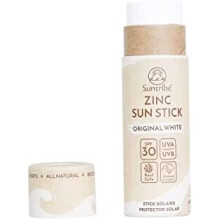 Suntribe All Natural Zinc Sun Stick - SPF 30 - Reef Safe - Mineral UV-Filter (Zinc Oxide) - 3 Ingredients - ORIGINAL WHITE (30 g)