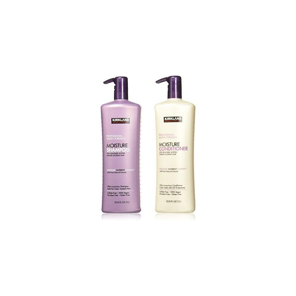 Salon Formula Moisture Shampoo 33.8 Oz & Conditioner 33.8 Oz by Kirkland Signature