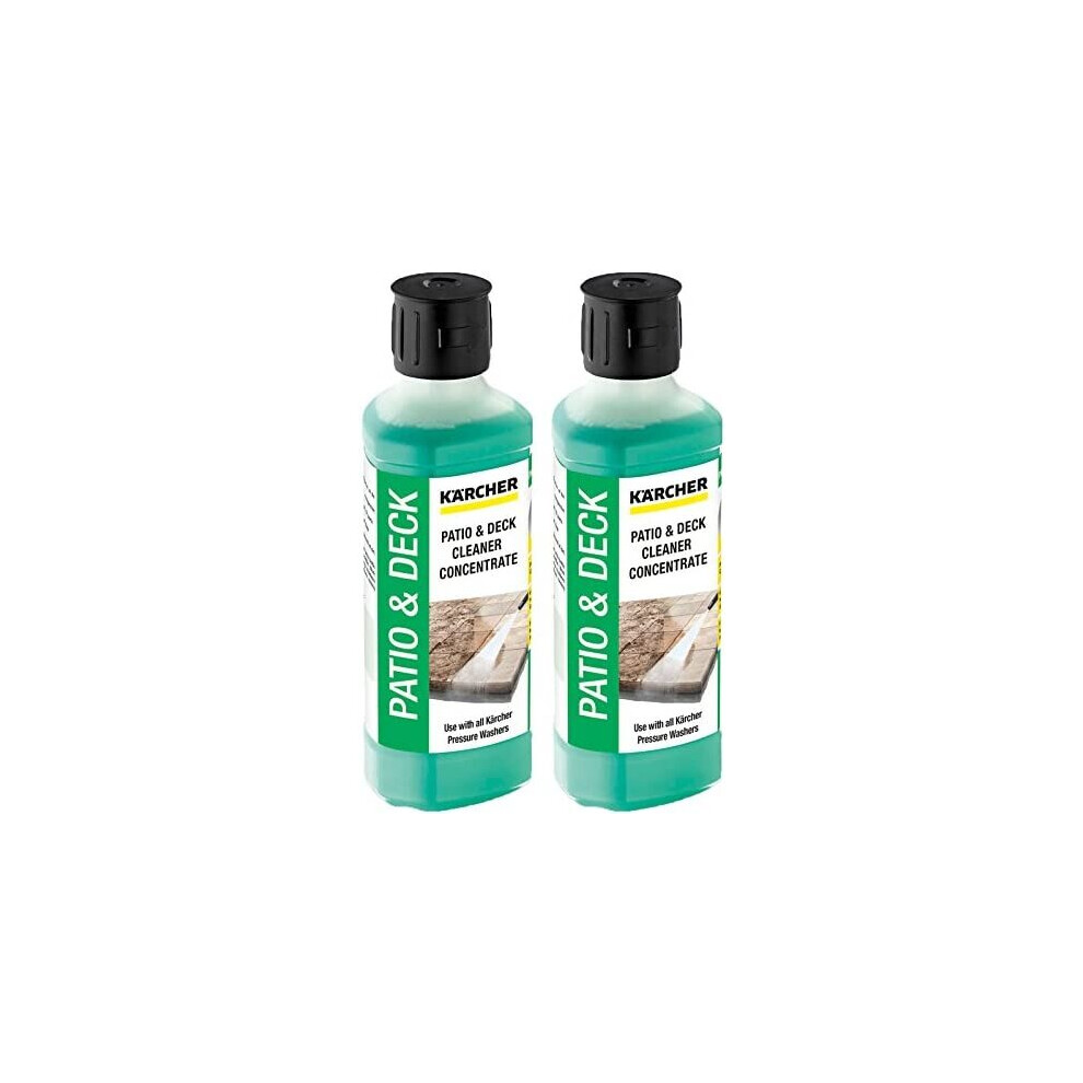 KARCHER Genuine Patio + Deck Pressure Washer Cleaner Detergent Fluid - Mixes up to 5L (Pack of 2)