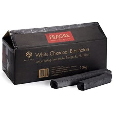 Ken Chiku White Charcoal Binchotan 10Kg | Briquettes Perfect For BBQ | Long Burn Time | Smoke Free and Odorless | Restaurant Quality Charcoal | Easy