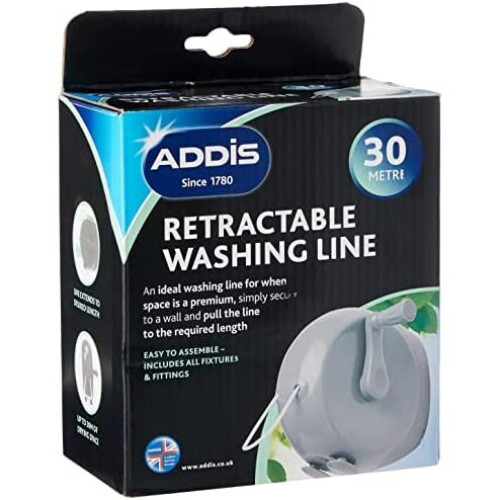 Addis 518148 Outdoor Dual Retractable Clothes Washing Line with Wind