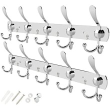 GlazieVault Väggmonterad Klädhängare - Rostfria Klädhakar (2-Pack) - Kraftiga Hängare för Kläder