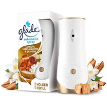 Glade Automatic Air Freshener Spray, Auto Spray Odour Eliminator & Room Fragrance, Starter Kit with Holder & Refill, 269 ml, Sandalwood & Jasmine, 1