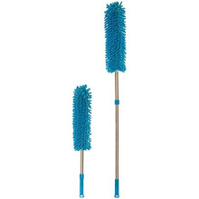 Extendable Cobweb / Feather Duster with Long Handle. Removable and Washable Telescopic Microfiber Head. Perfect for Outdoor, Office, Home and Car.