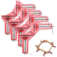 Fippy 4PCS Corner Clamps for Woodwork, 90 Degree Right Angle Clamps Adjustable Wood Vice Miter Clamp for Picture Photo Frame Glass Fish Tank DIY Hand