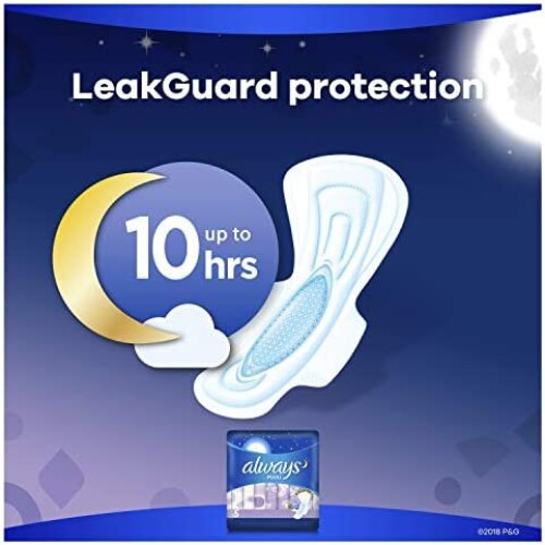 Always Always Maxi Overnight Extra Heavy Flow with Wings, Unscented Pads 27 Count (Jumbo) 1