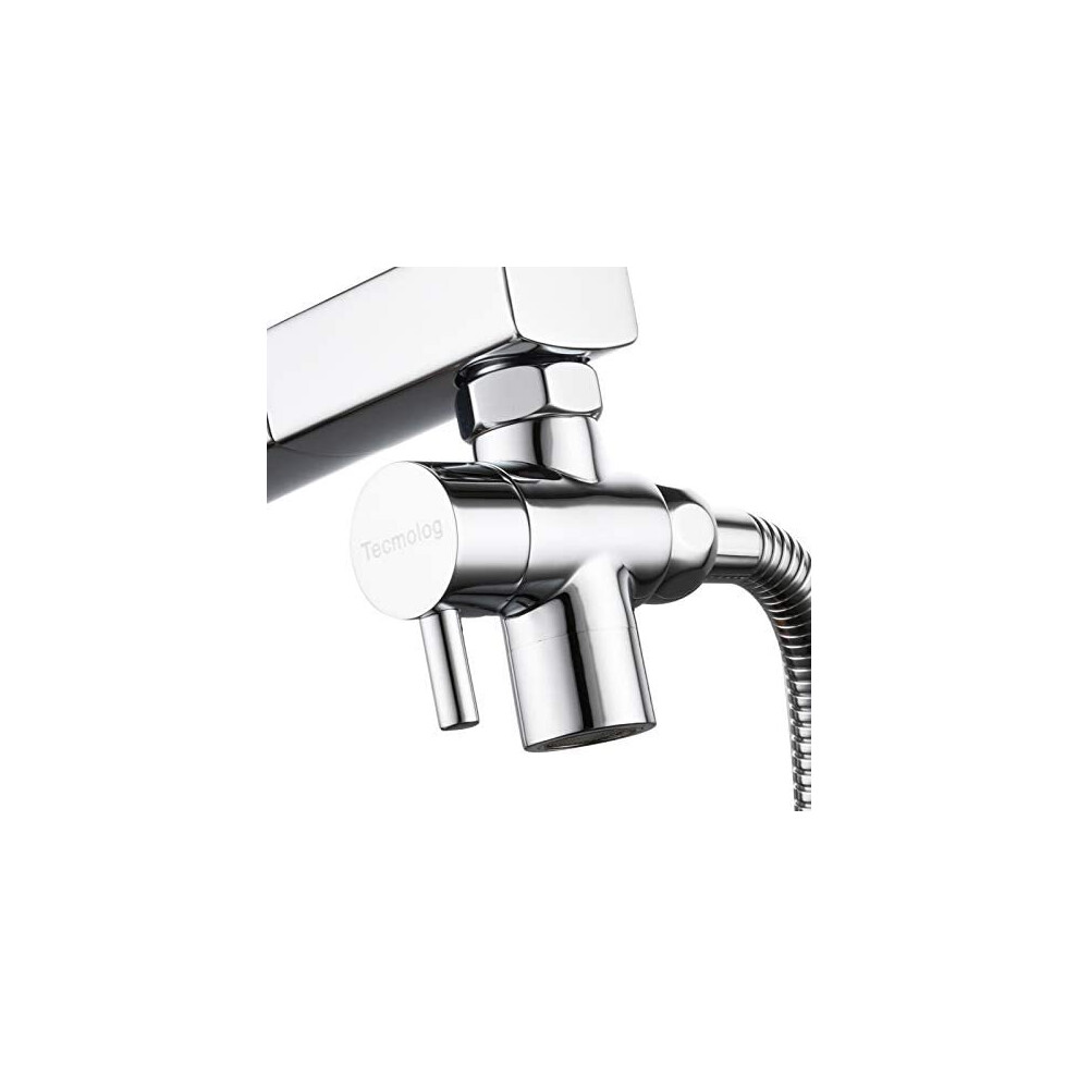 Tecmolog Brass Sink Valve Diverter Faucet Splitter For Kitchen Or Bathroom, Faucet Adapter 3 Way Faucet Diverter Valve, Sink Faucet Replacement Part