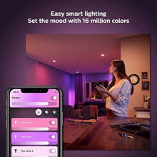 Philips Hue White & Colour Ambiance Smart Bulb Twin Pack LED [B22 Bayonet Cap] - 800 Lumens (60W equivalent). Works with Alexa, Google Assistant and