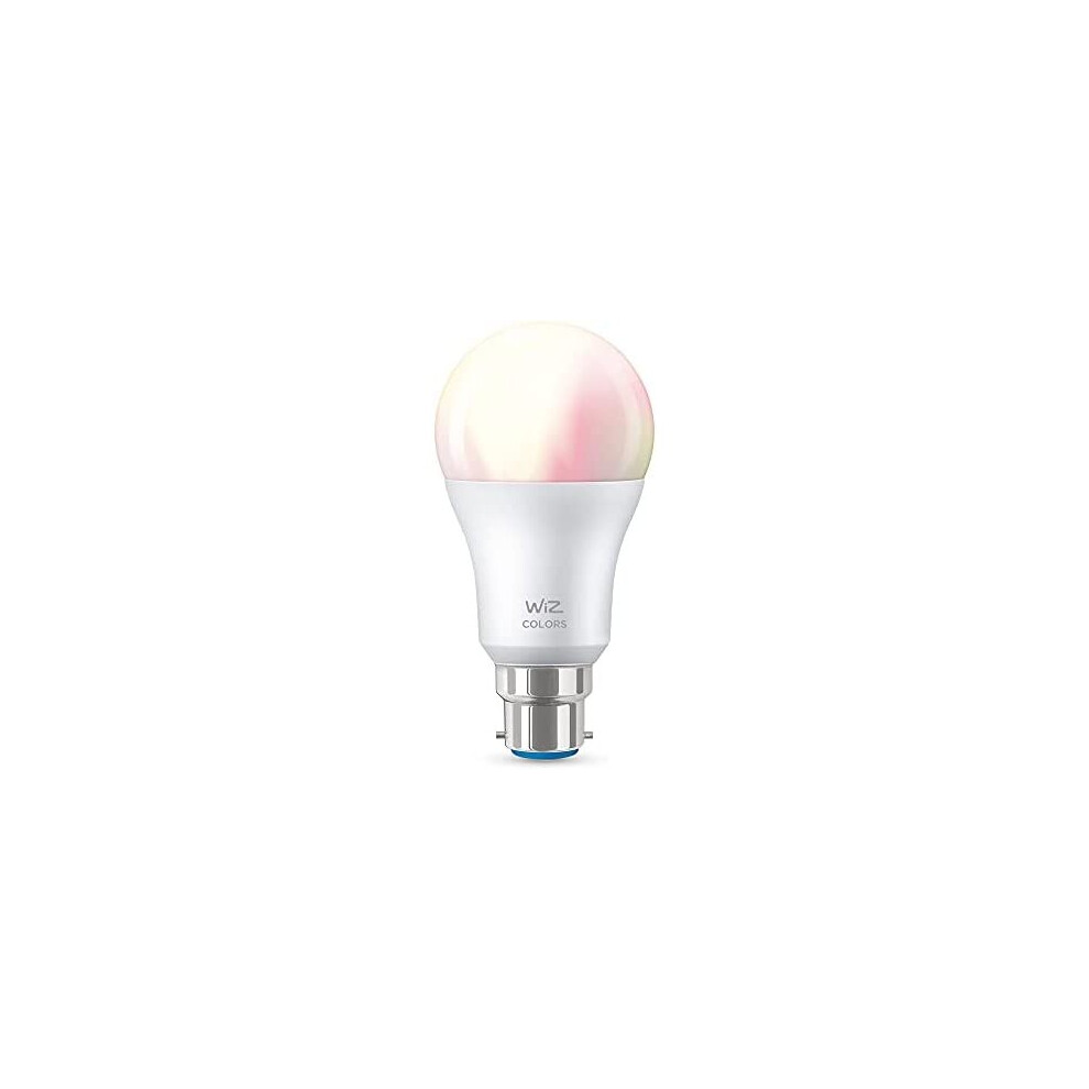 WiZ Colour[B22 Bayonet Cap] Smart Connected WiFi Light Bulb. 60W Colour and White Light, App Control for Home Indoor Lighting, Livingroom, Bedroom.,
