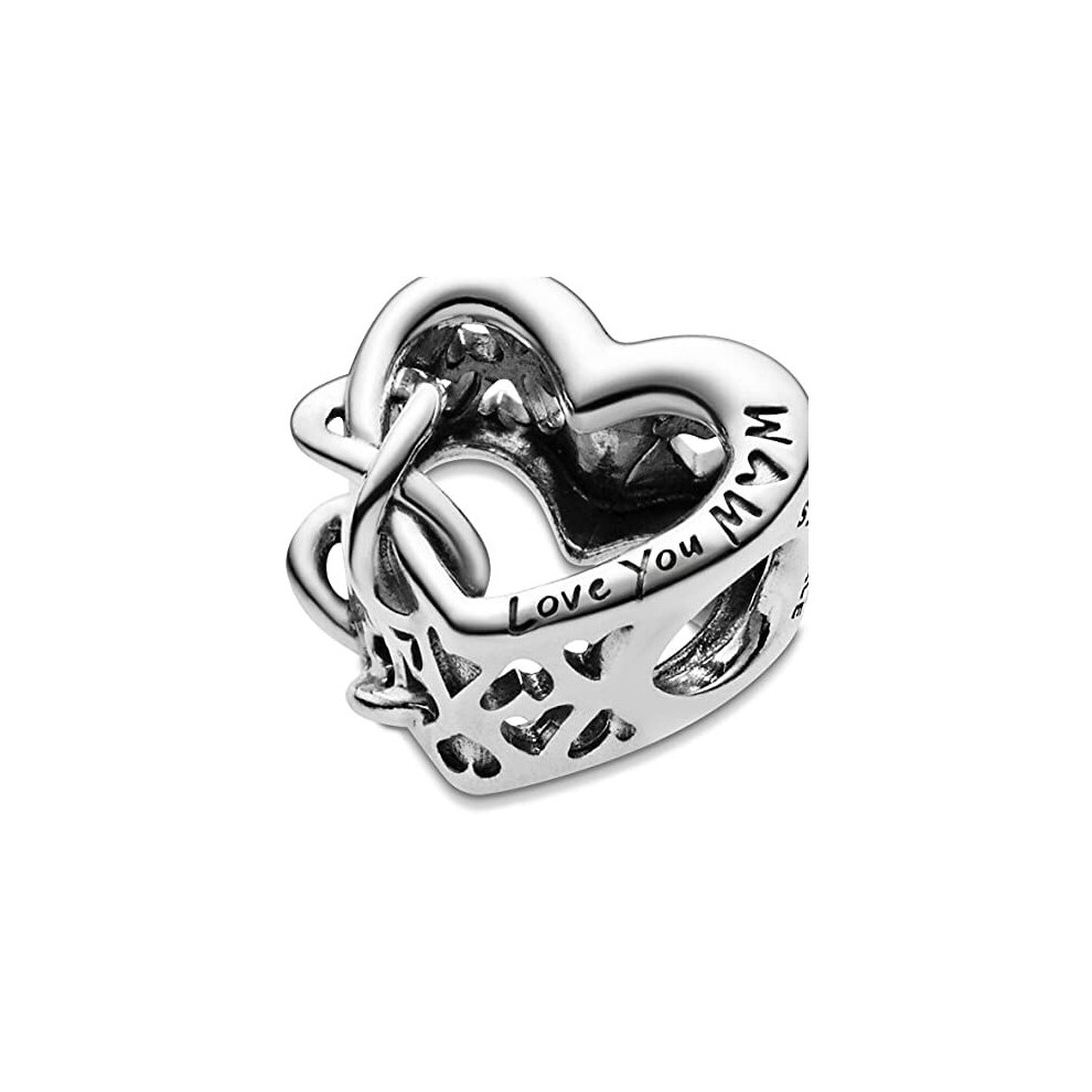 Pandora Moments Women's Sterling Silver Love You Mum Infinity Heart Bracelet Charm