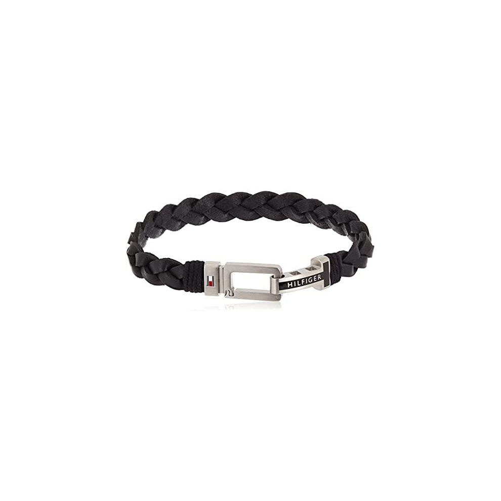 Tommy Hilfiger Jewelry Men's Leather Bracelet Black - 2790307