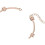 Swarovski Swarovski Constella Bangle White, Rose-gold Tone Plated Bracelet 3