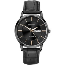 SEKONDA Mens Analogue Classic Quartz Watch with Leather Strap 1577.27
