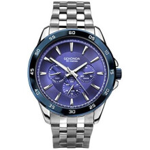 SEKONDA Mens Multi dial Quartz Watch with Stainless Steel Strap 1391E.27