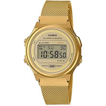 Casio Unisex-Adults Digital Quartz Watch with Stainless Steel Strap A171WEMG-9AEF