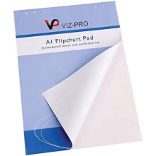 VIZ-PRO Standard Easel Pads/ A1 Flipchart Paper Pad, 841 x 594mm, 25-Sheets/Pad