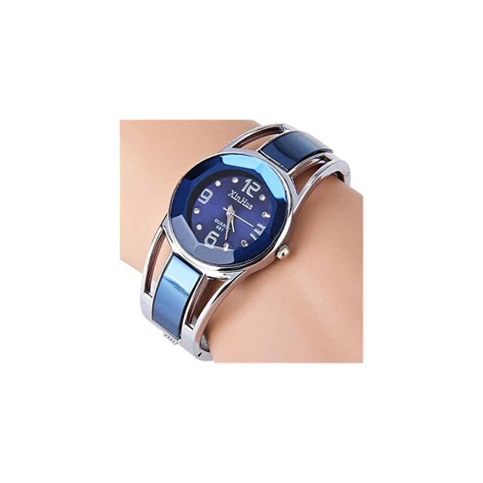 Mixe Ladies Girls Steel Bangle Watch Diamond Shape Dial Gift for Dress Party ME409