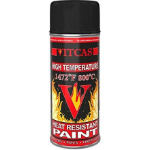 VITCAS Heat Resistant-High Temperature Paint Spray for painting furnaces, heaters, barbecues, boilers, and many more high-temperature equipments 800