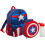 Marvel Kids Captain America School Backpack with Marvel Shield Cooler Lunch Box and Water Bottle - Official Avengers Boys Girls Teens Rucksack Matching 6