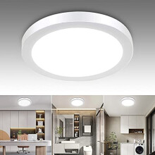 6W Surface Mounted Led Ceiling Light Fittings (Waterproof), 6000K Cool White. Led Bathroom Light Ceiling for Kitchen, Hallway, Living Room, Soft