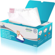 20 x Cat Litter Tray Liners Extra Large | With Drawstrings | Biodegradable | Heavy Duty And Leak Proof | For X-Large Litter Trays | Cat Litter Bags |