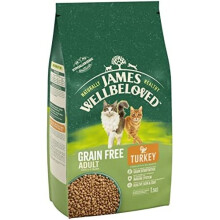 James Wellbeloved Complete Hypoallergenic Adult Dry Cat Food Made With 100% Natural Ingredients and One Source of Animal Protein (Turkey), Grain-Free,