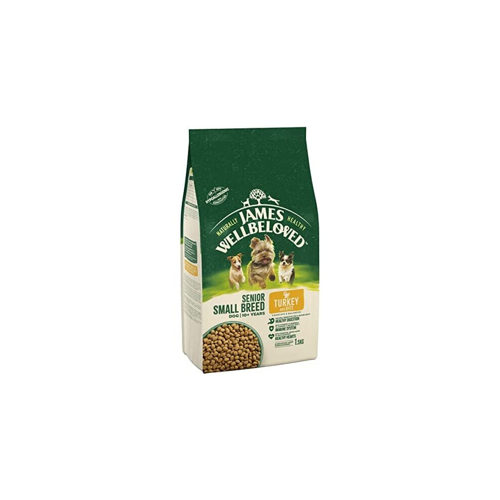 James Wellbeloved Complete Hypoallergenic Small Breed Senior Dry Dog Food Made With 100% Natural Ingredients and One Source of Animal Protein (Turkey)