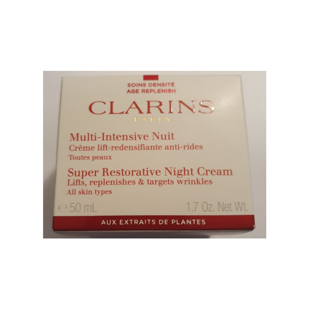 Clarins Cream Super Restorative Night All Skin Types 50Ml