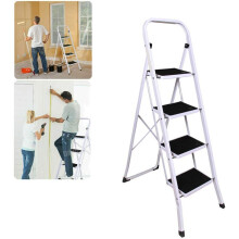 Folding Step Ladder - 4 Step Ladder Heavy Duty Anti Slip Feet Portable Sturdy Ladder