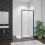 AICA (700mm) Matt Black Walk in Wet Room Shower Screen Panel 1