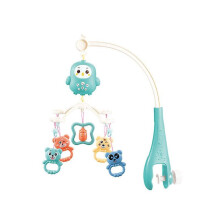 (Green) Crib Musical Toy Baby Crib Mobile Toys Music Projecting Night Light Educational Toys