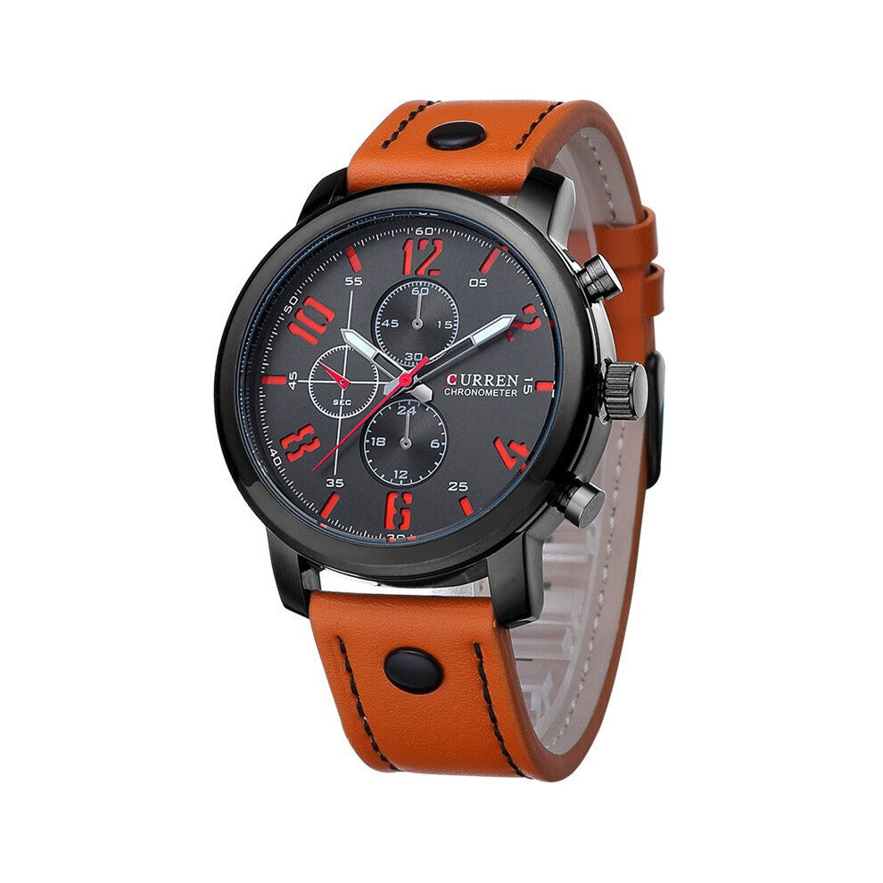 Fashion Leisure Sportsman Leather Quartz Watch