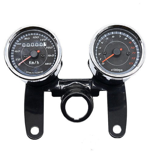2-in-1 Motorcycle Odometer Speedometer Tachometer Speed Meter 12V 2