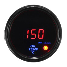 2 Inch 52mm 20-140 Oil Temperature Gauge Digital LED Display Black Face Car Meter with Sensor